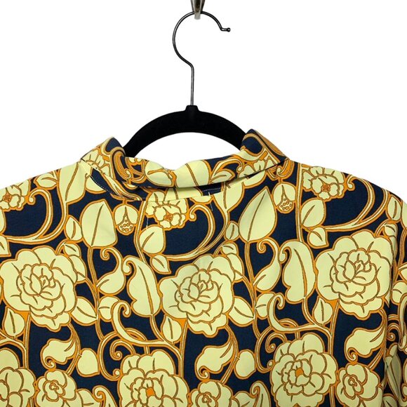 BUCKET LIST Mixed Print Boxy Button Down Top - Picture 4 of 6